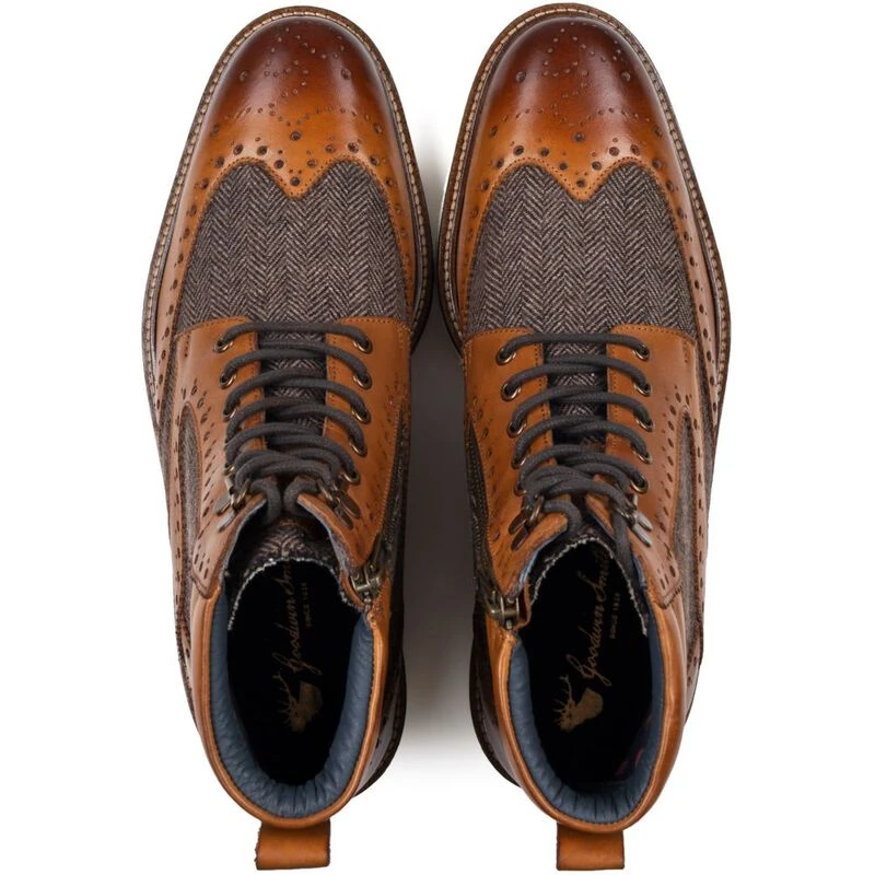 Goodwin Smith Mens Linwood Brogue Boots Tan Sportpursuit