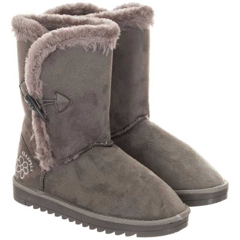 Guru Womens Winter Fluffy Boots (Grey) | Sportpursuit.com