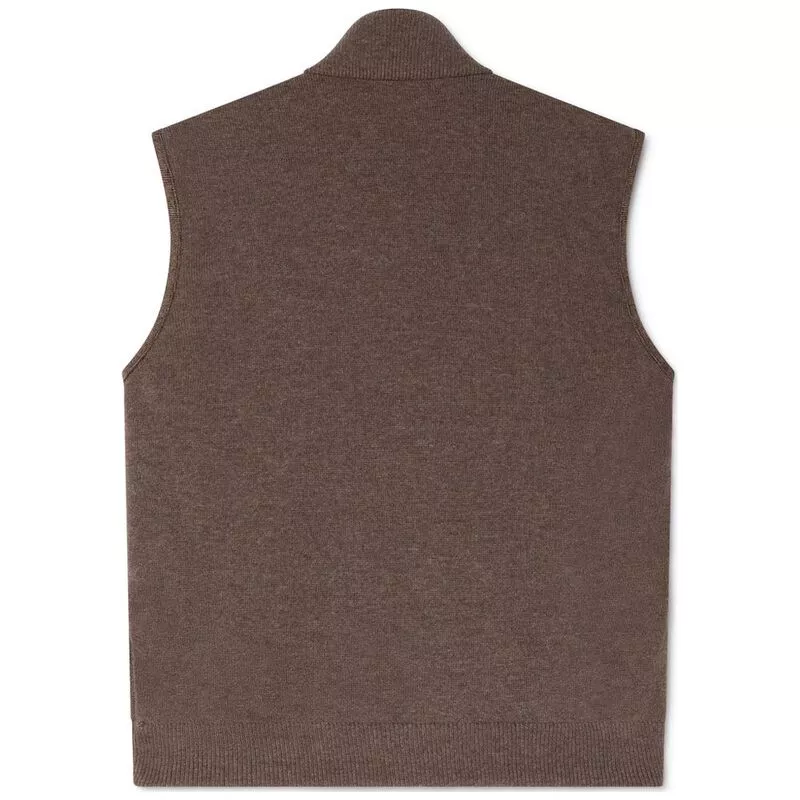 Hackett Mens Reversible Knitted Gilet (Taupe) | Sportpursuit.com