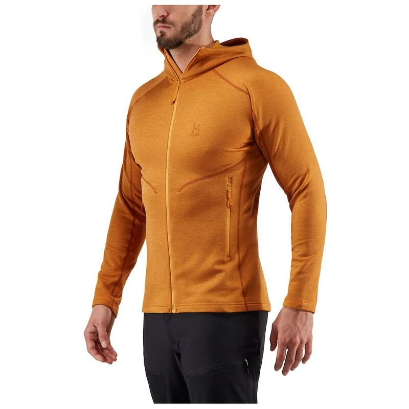 Haglofs Mens Heron Hooded Fleece Jacket Desert Yellow Sportpursuit
