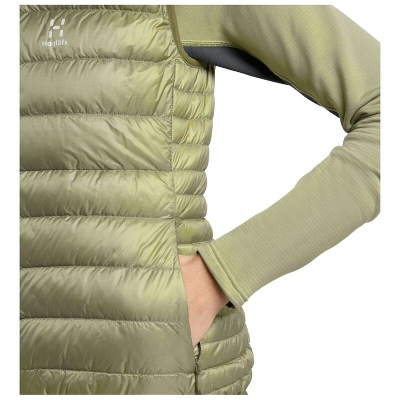 Haglofs Womens Roc Down Gilet Thyme Green Sportpursuit