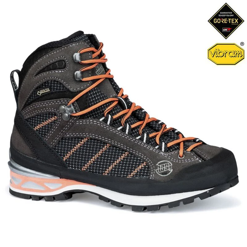 HANWAG Womens Makra Combi Lady GTX Hiking Boots Asphalt Orink Spor