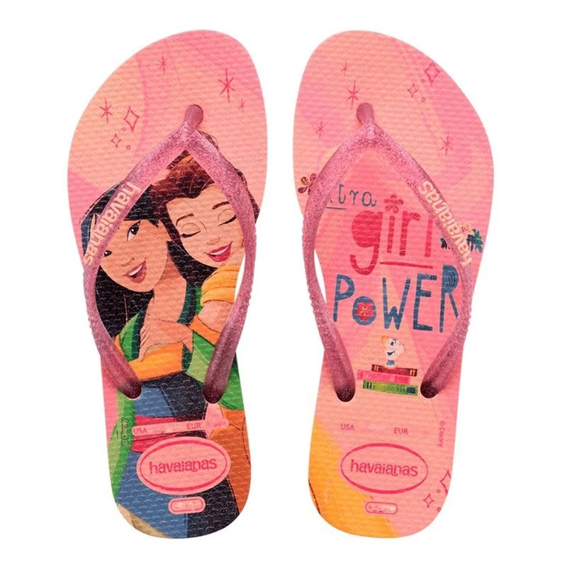 Havaianas Kids Slim Princess Flip Flops Pink Sportpursuit