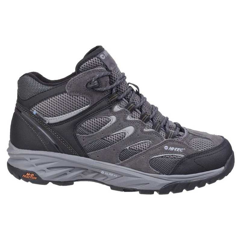 HiTec Mens WildFire Mid I Waterproof Walking Boots (Charcoal/Black/O
