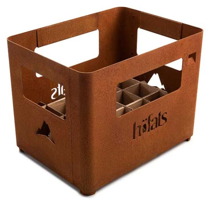 Hofats Beer Box Fire Basket (Rusty) | Sportpursuit.com