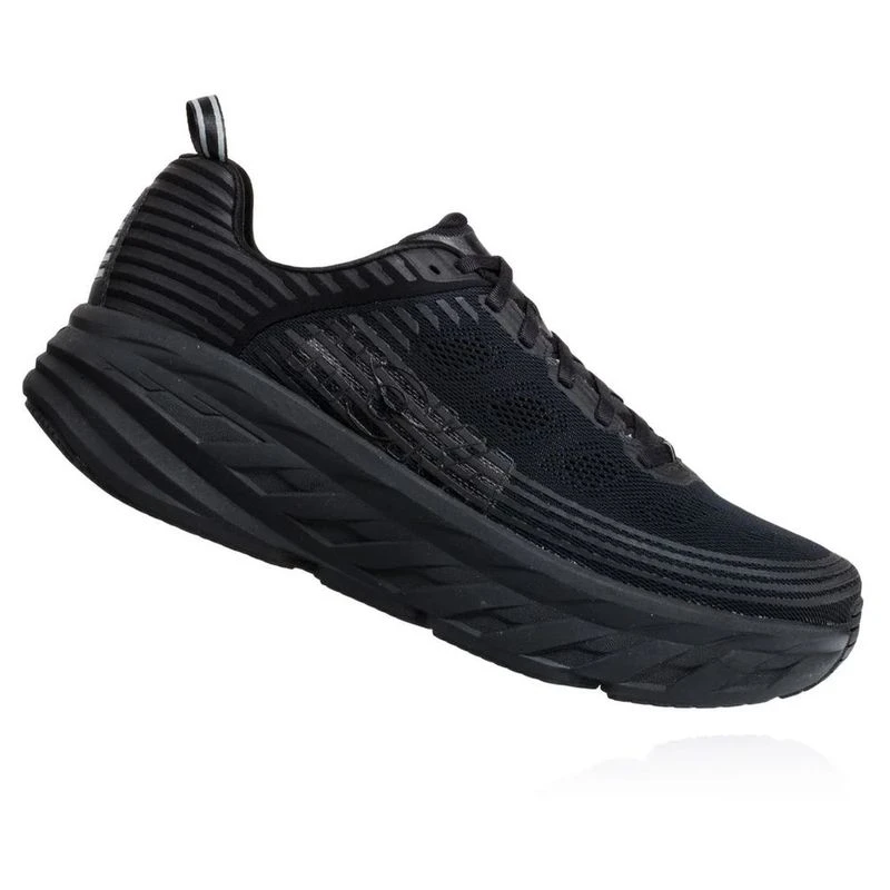 Hoka One One Mens Bondi 6 Shoes Black Black Sportpursuit