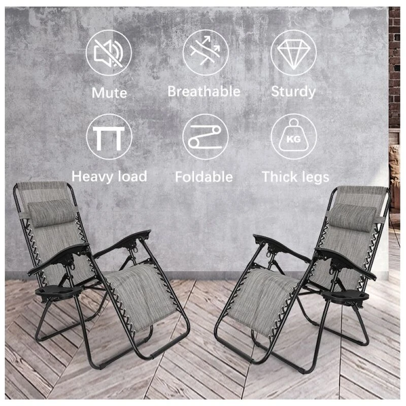 2 zero gravity reclining sun sales loungers
