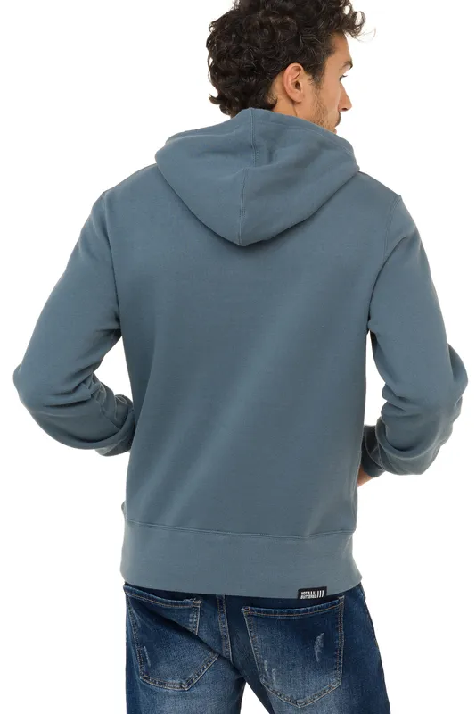Hot Buttered Mens Diamond Hoodie (Mineral Blue/Yellow) Sportpursuit.