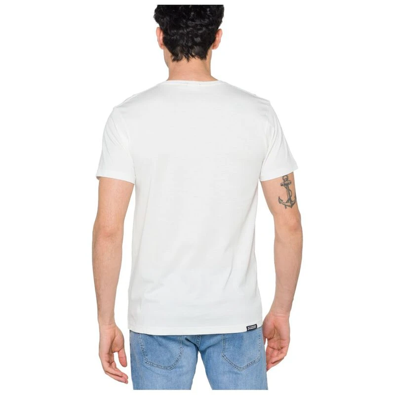 Plain white t shirt for men back and front clearance
