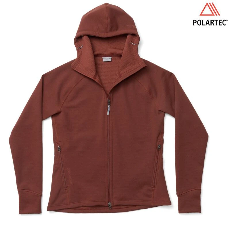 Houdini Womens Mono Air Hooded Fleece Jacket (Terra Red) | Sportpursui