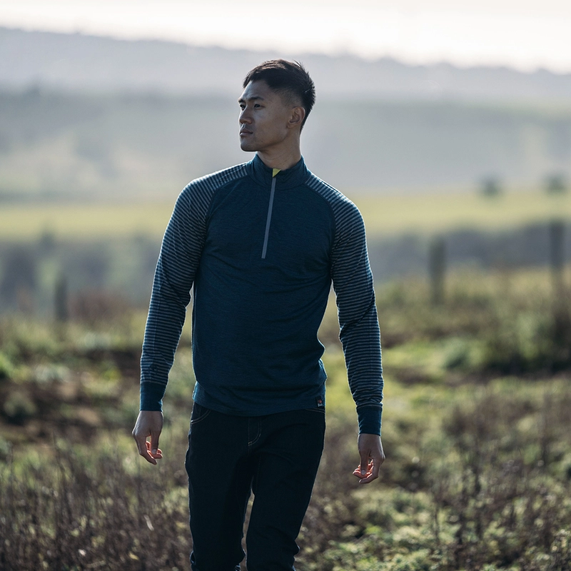 Isobaa mens merino 200 zip sales neck hoodie
