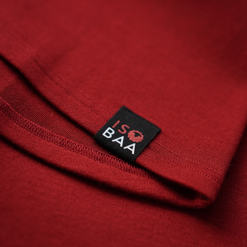 Isobaa Womens Merino 320 Long Sleeve Half Zip (Red/Orange) | Sportpurs