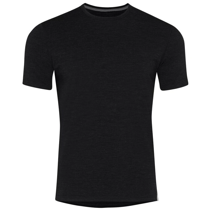 Isobaa Mens Merino 160 PJ T-Shirt (Black Melange) | Sportpursuit.com