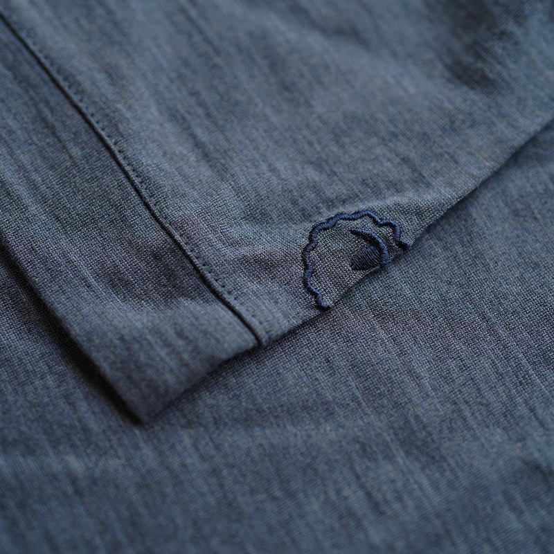 ISOBAA Mens Merino 180 Short Sleeve Polo Shirt (Denim) | Sportpursuit.