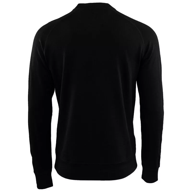 ISOBAA Mens Merino Lounge Sweatshirt (Black) | Sportpursuit.com