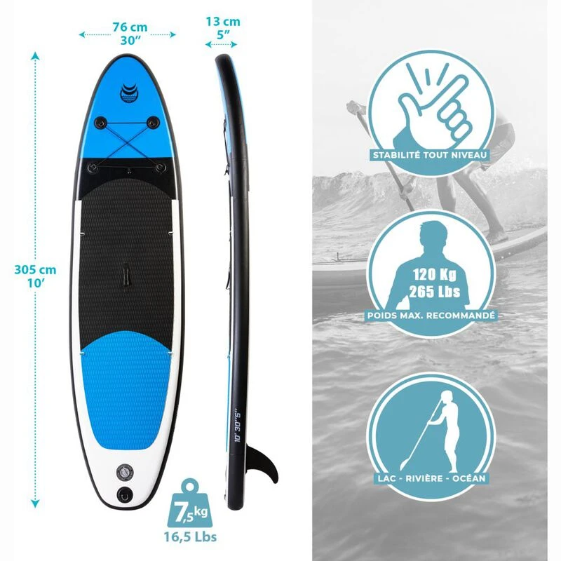 JT2D Stand Up 10'0 Paddleboard (Blue)