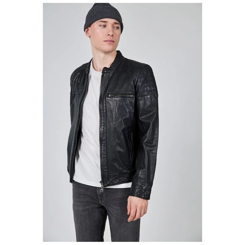 Jofama ted retro black leather jacket hot sale