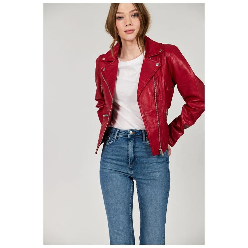 Cranberry online leather jacket