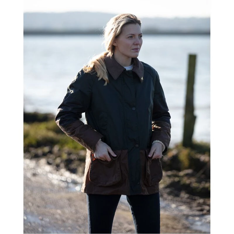 JohnPartridge Landowner TriColour Wax Dames Jasje Groen privatespo