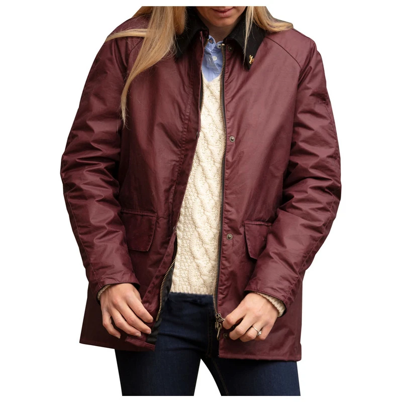 Burgundy wax jacket best sale