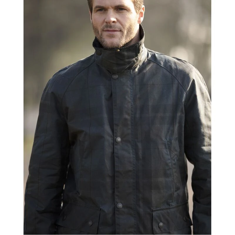 John Partridge Mens Landowner Patterned Wax Walking Jacket (Dundee Che