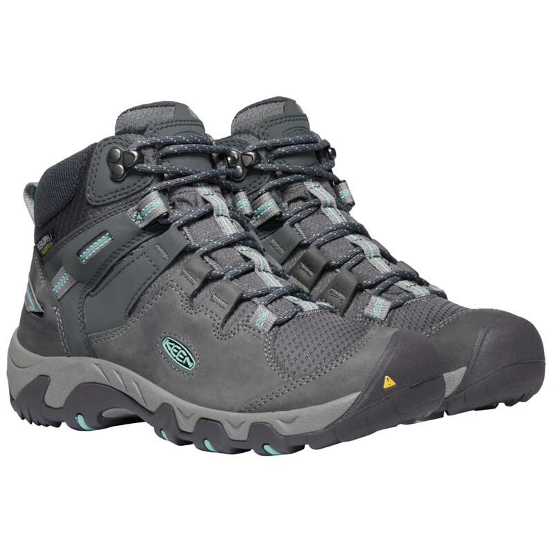 Keen Womens Steens Mid Waterproof Hiking Boots (Steel Grey/Ocean Wave)