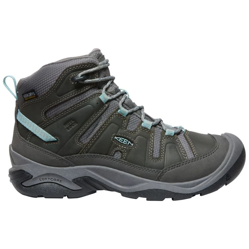 Keen Womens Circadia Mid WP Hiking Boots Steel Grey Cloud Blue Spo