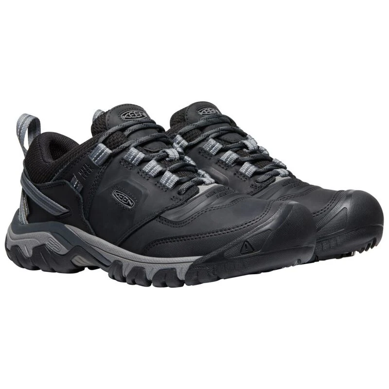 Keen Mens Ridge Flex WP Waterproof Hiking Shoes (Black/Magnet) | Sport