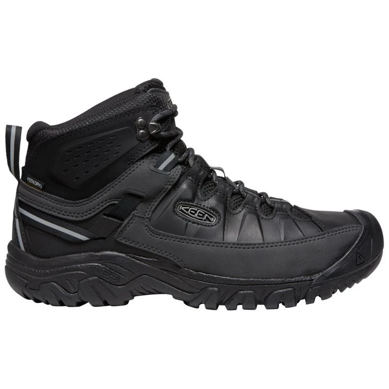 Keen Mens Targhee III Mid WP Waterproof Hiking Boots Triple Black