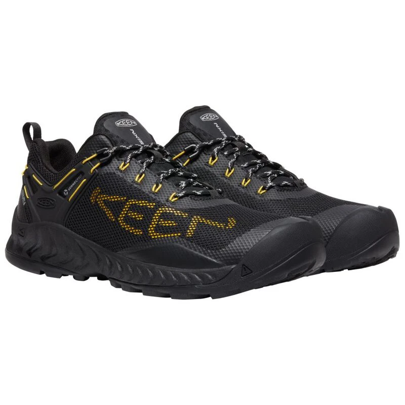 Keen Mens Nxis Evo WP Hiking Shoes (Black/Keen Yellow) Sportpursuit.