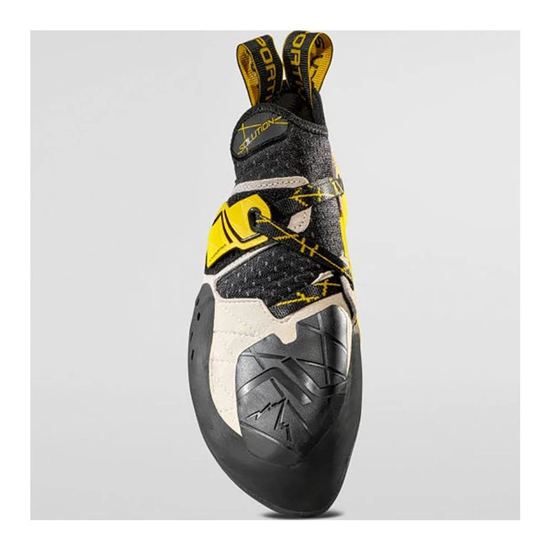 La Sportiva Mens Solution Climbing Shoes White Yellow Sportpursuit