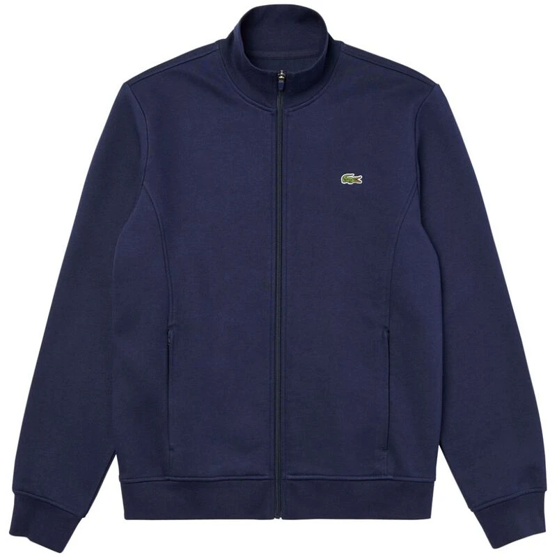 Lacoste Mens Knit Zip Up Jacket (Navy Blue) | Sportpursuit.com
