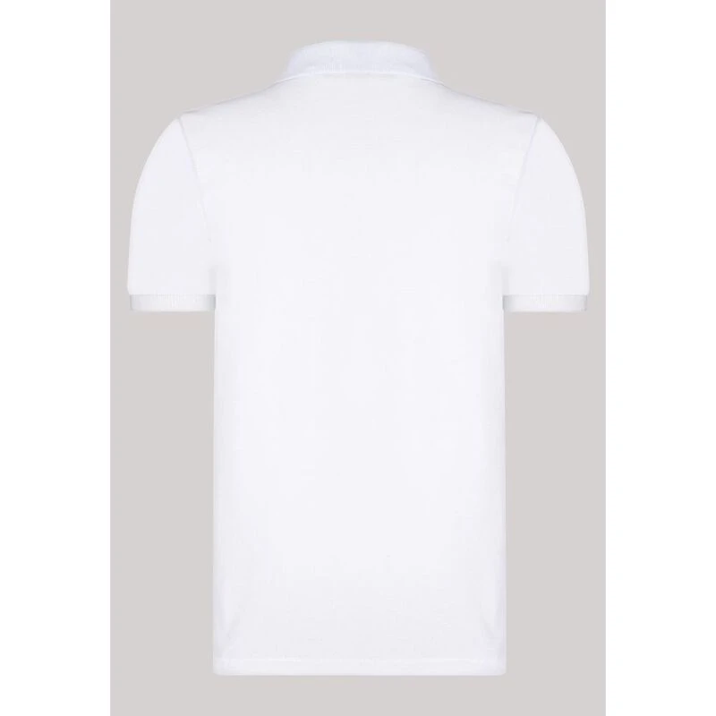 Lacoste Mens Plain Polo Shirt (White) | Sportpursuit.com