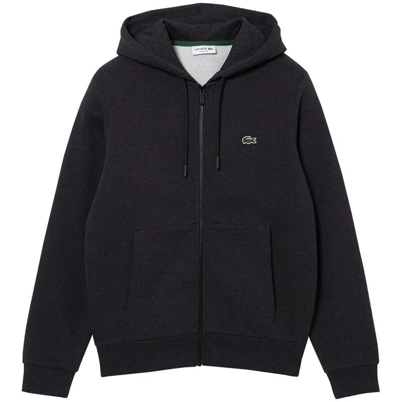 Lacoste men's full deals zip hoodie fleece sweatshirt
