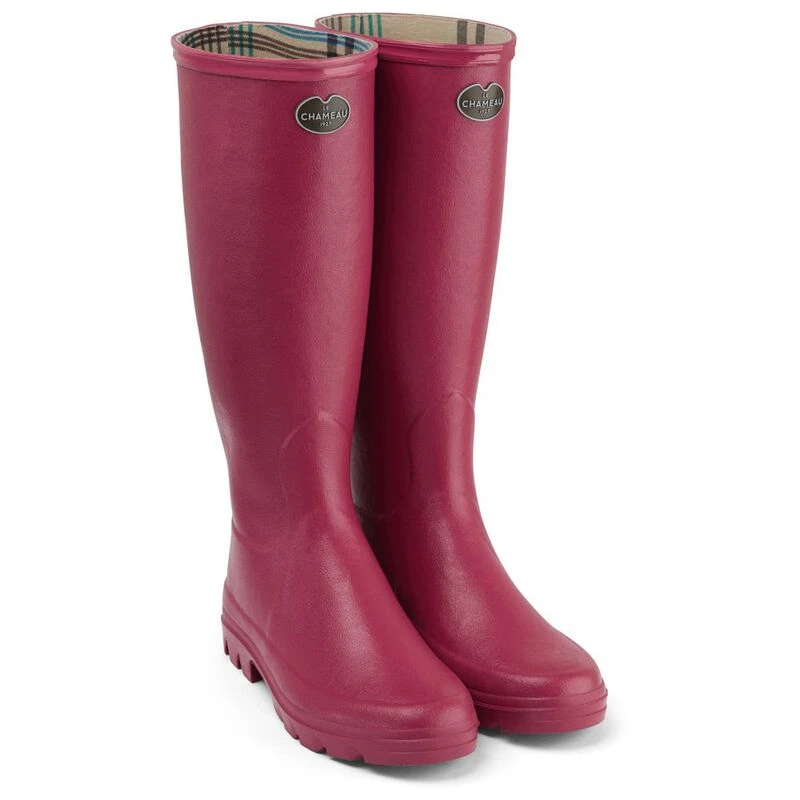 Le Chameau Bottes en caoutchouc Iris Jersey Lined Femme Rose Sport