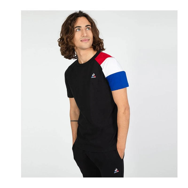 Le Coq Sportif Mens Bat N 1 T Shirt Black B Electro R Sportpursuit