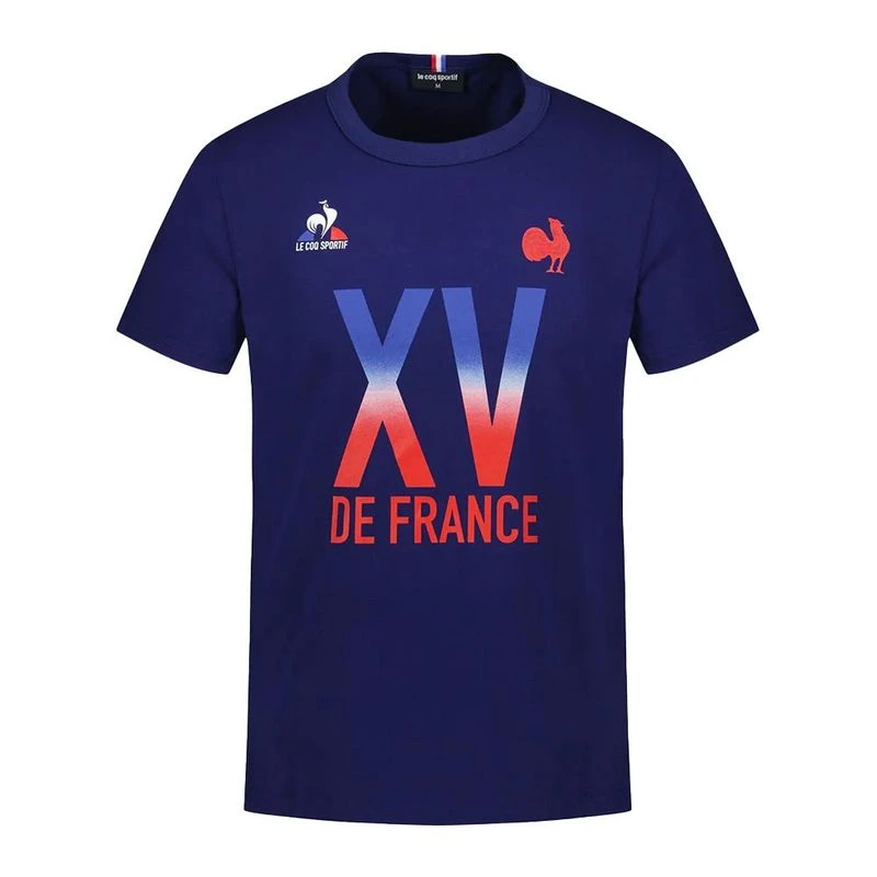 Le Coq Sportif T Shirt FFR Fanwear XV Homme Bleu privatesportshop