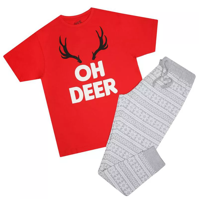 Logo Mania Mens Oh Deer Pyjamas Multi Sportpursuit