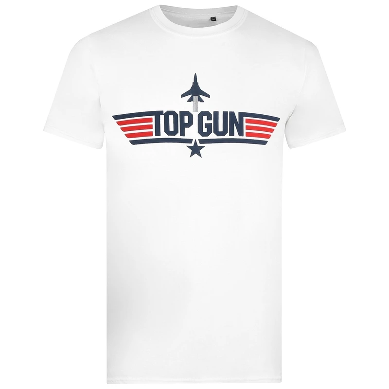 Vintage Club Mens Top Gun Logo TShirt (White)