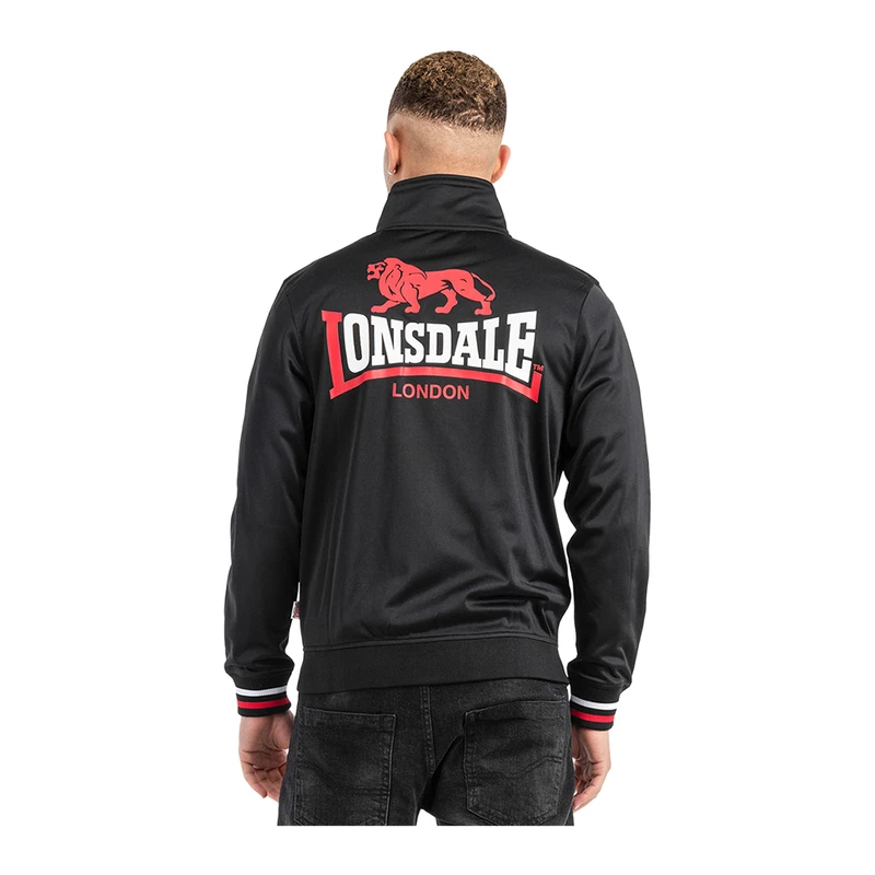 Lonsdale Mens Skellberry Jacket Black Red White Sportpursuit