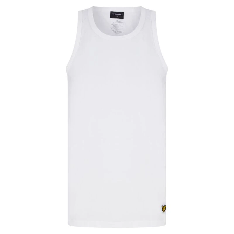 Lyle & Scott Mens Corey Lounge Vest and Short Set (Bright White/Peaco