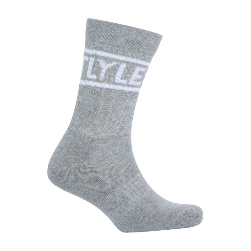 Lyle&Scott Mens Jock Socks Pack of 3 (Peacoat/Grey Marl/Rio Red) S