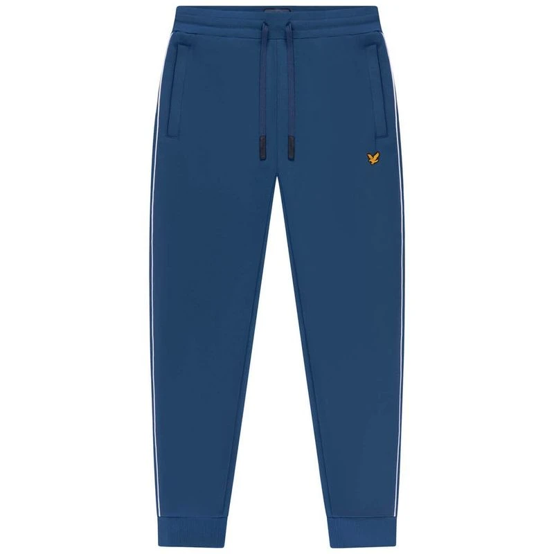 Lyle Scott Mens Contrast Piped Lounge Trousers Aegean Blue Sport