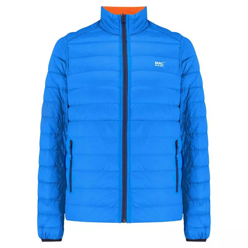 Mac in a Sac Mens Polar II Reversible Down Jacket Royal Blue Flame