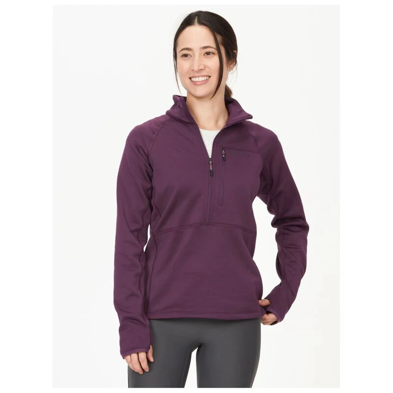Marmot Womens Olden Polartec 1/2 Zip Pullover (Purple Fig) | Sportpurs