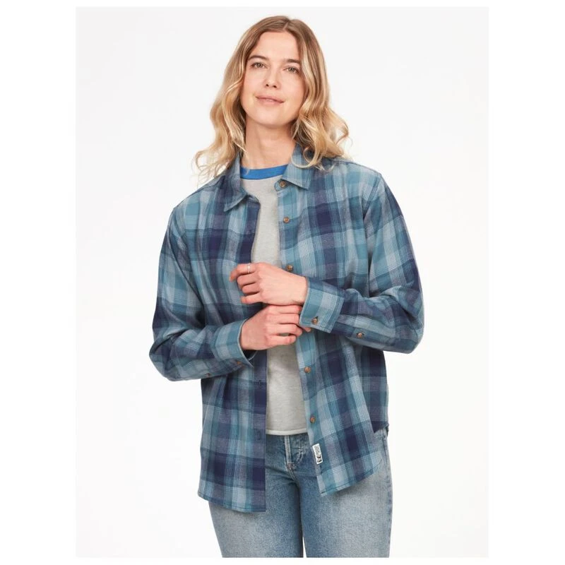 Marmot Womens Fairfax Novelty Lightweight Flannel Shirt Arctic Navy