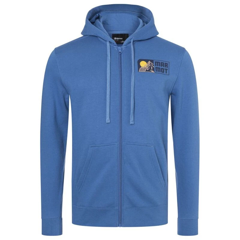 Marmot Mens Marmot Full Zip Hoodie Varsity Blue Sportpursuit