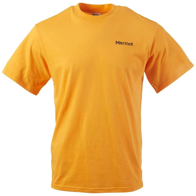Marmot Mens Crayon M Dot T Shirt Golden Sun Sportpursuit