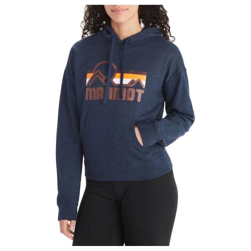 Marmot Womens Coastal Hoodie Arctic Navy Heather Winestone Sportpu