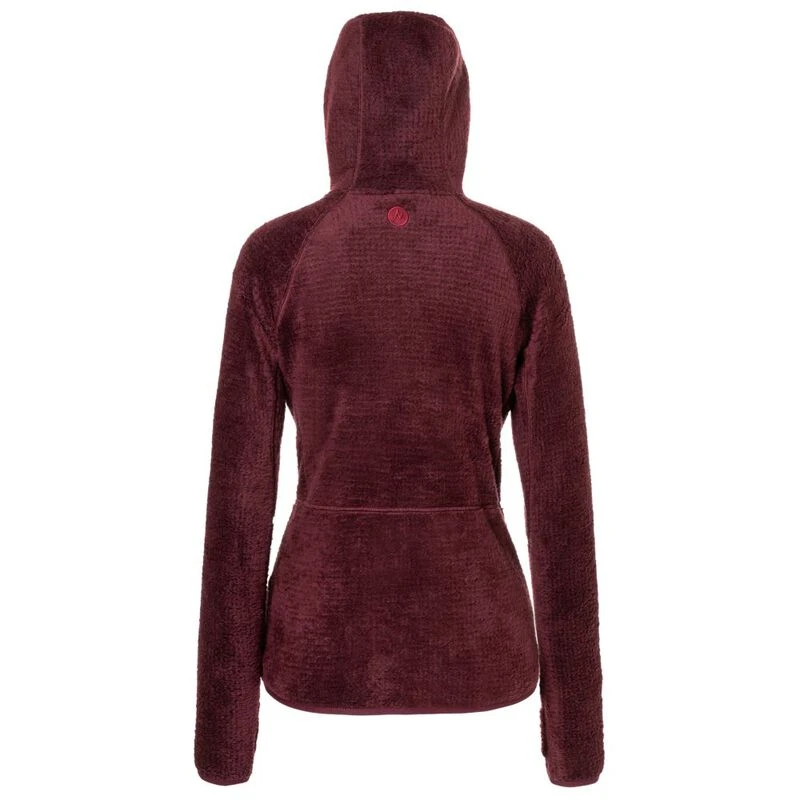 Marmot Womens Orsa Polartec Wool Hooded Fleece Jacket Port Royal S